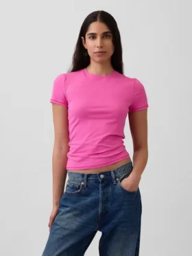 T-shirt in jersey a trama fitta