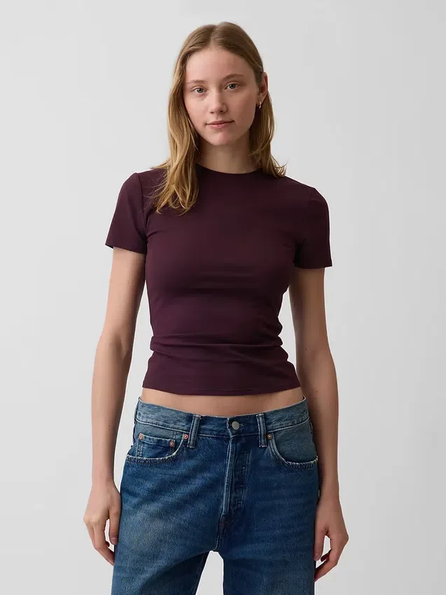 T-shirt in jersey a trama fitta