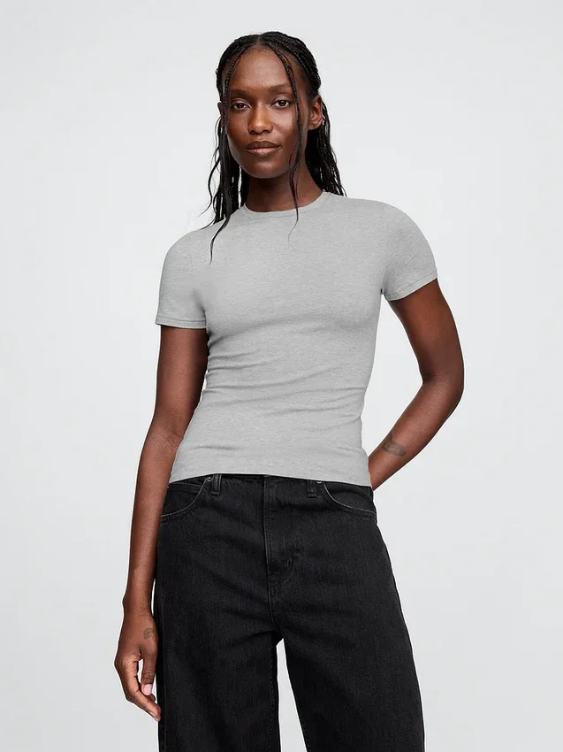 T-shirt in jersey a trama fitta