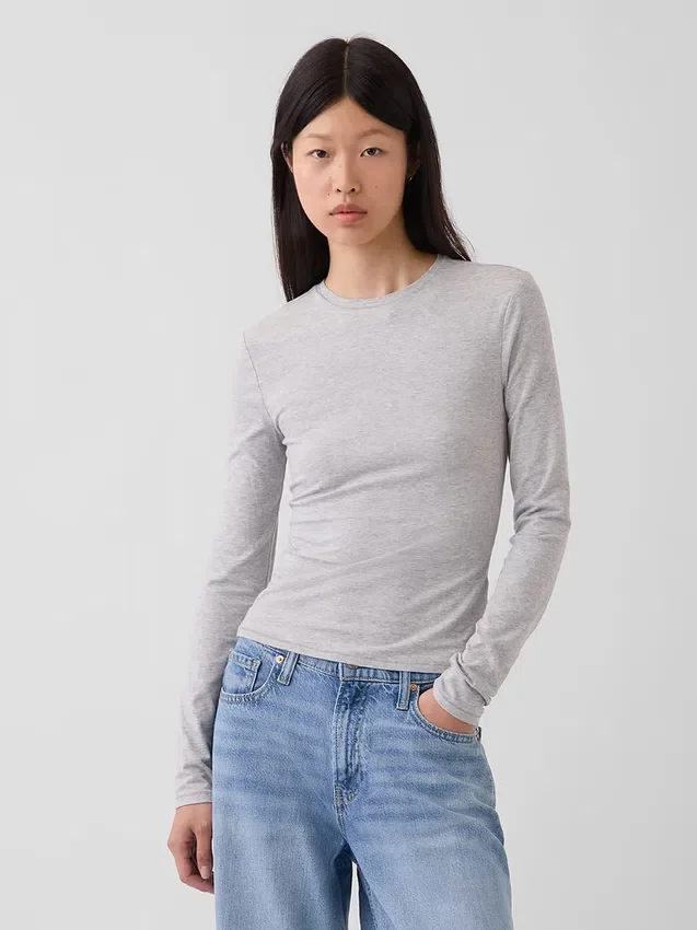 T-shirt in jersey a trama fitta