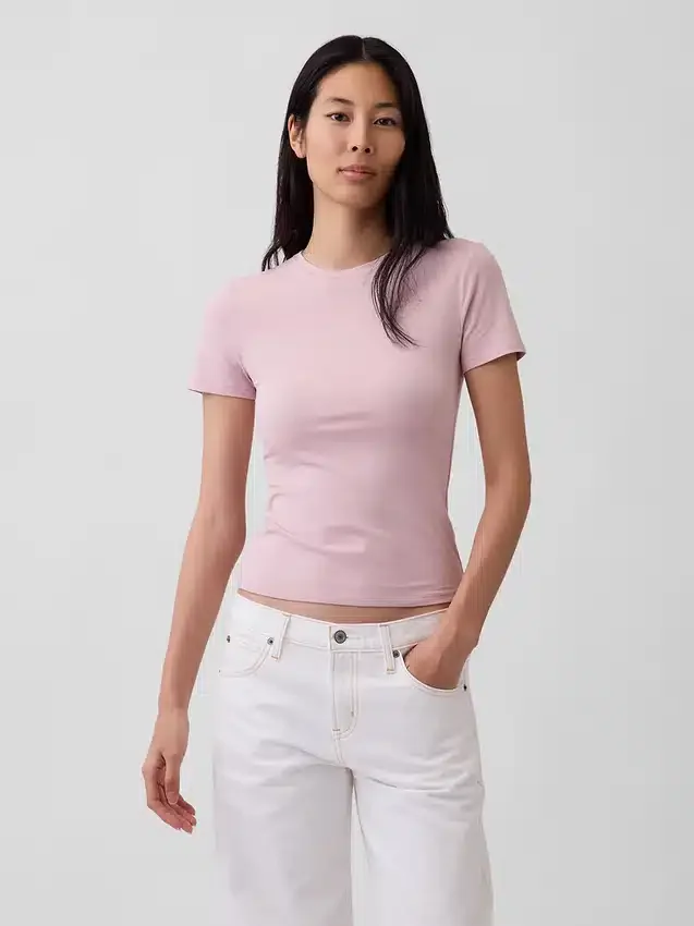 T-shirt in jersey a trama fitta