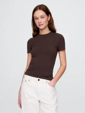 T-shirt in jersey a trama fitta