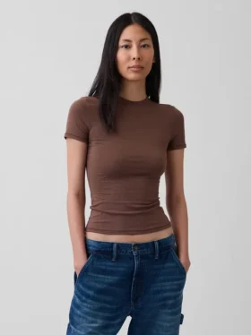 T-shirt in jersey a trama fitta