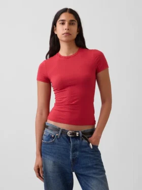 T-shirt in jersey a trama fitta