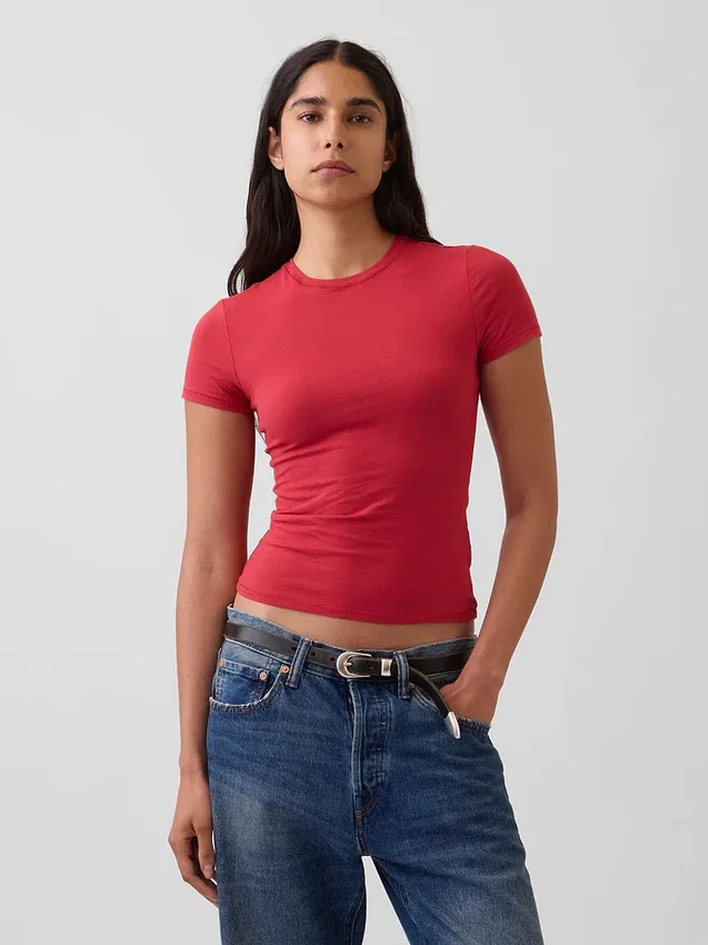 T-shirt in jersey a trama fitta