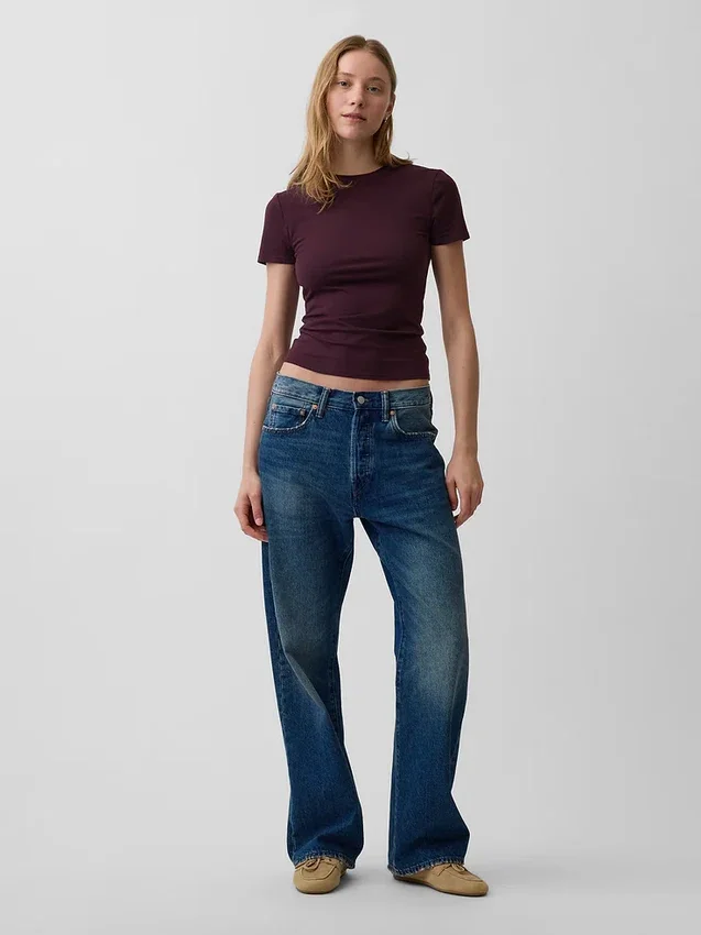 T-shirt in jersey a trama fitta