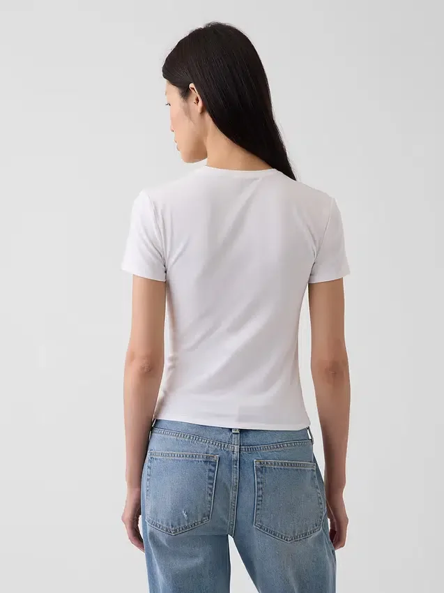 T-shirt in jersey a trama fitta