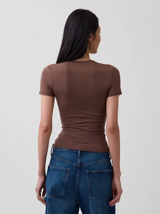 T-shirt in jersey a trama fitta