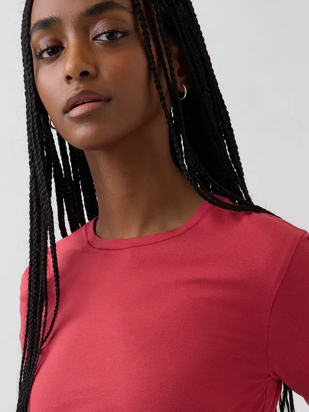 T-shirt in jersey a trama fitta