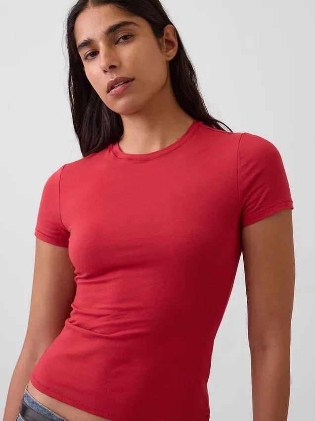 T-shirt in jersey a trama fitta