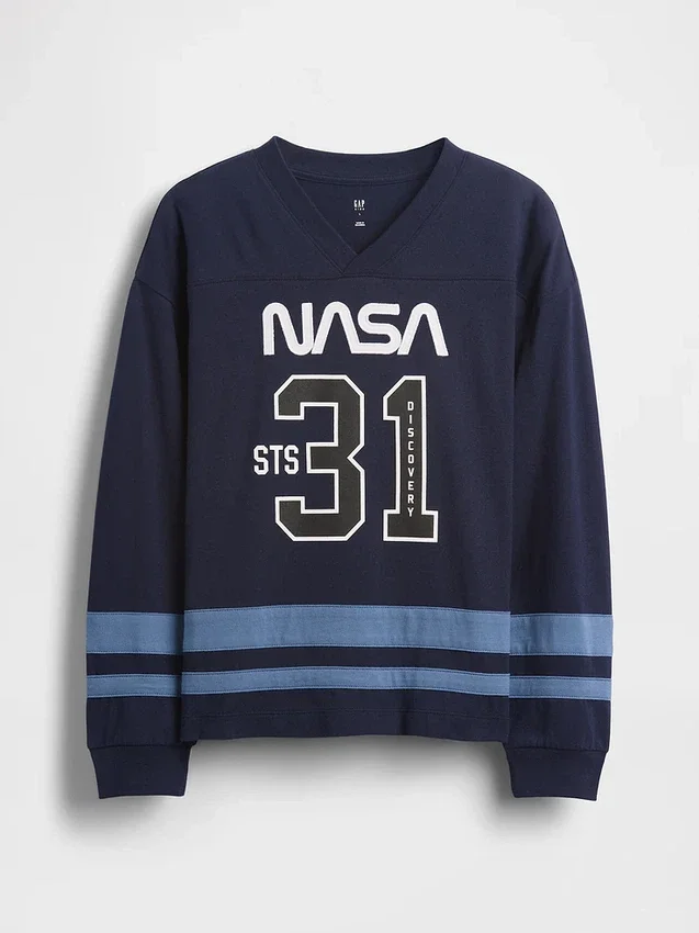 T-shirt in jersey dalla vestibilità comoda per bambini con tema NASA