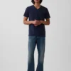 T-shirt in jersey di cotone con scollo a V