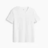 T-shirt in jersey di cotone con scollo a V