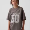 T-shirt in jersey oversize con grafica per bambini
