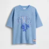 T-shirt in jersey oversize con grafica per bambini