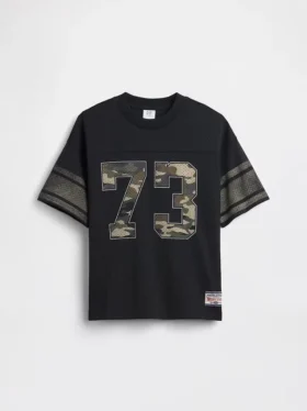 T-shirt in jersey oversize con grafica per bambini