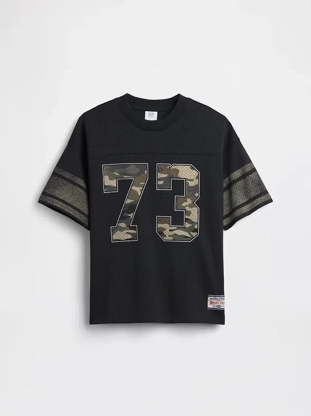 T-shirt in jersey oversize con grafica per bambini