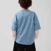 T-shirt in jersey oversize con grafica per bambini