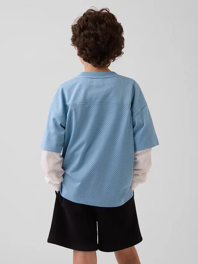T-shirt in jersey oversize con grafica per bambini