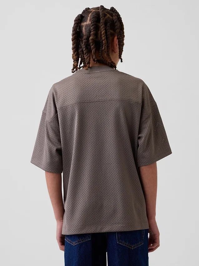 T-shirt in jersey oversize con grafica per bambini