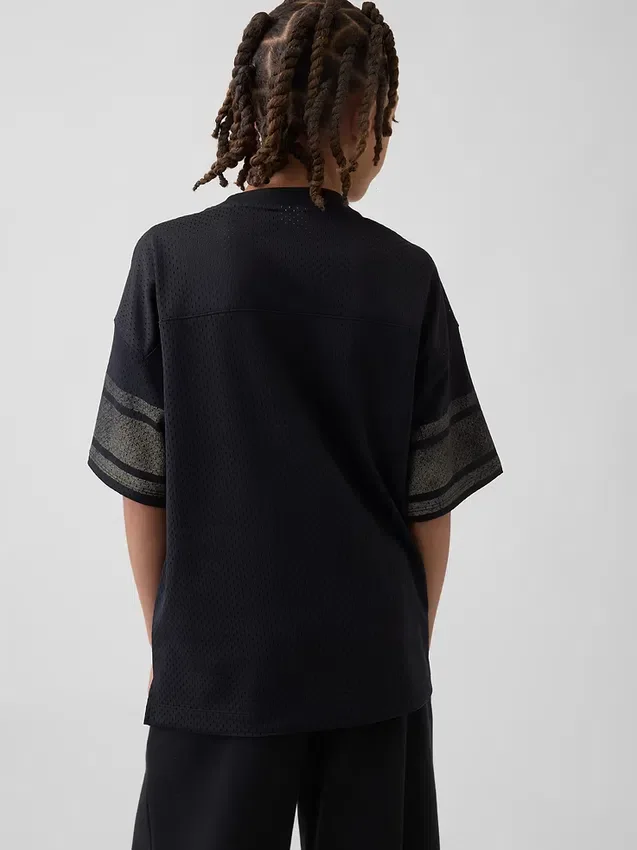 T-shirt in jersey oversize con grafica per bambini