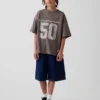 T-shirt in jersey oversize con grafica per bambini