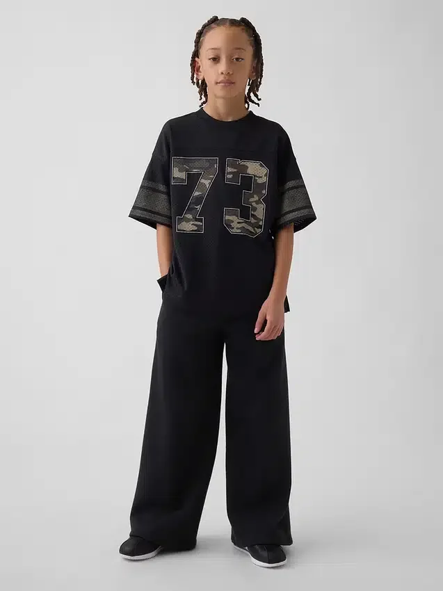 T-shirt in jersey oversize con grafica per bambini