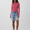 T-shirt moderna con scollo a barchetta