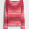 T-shirt moderna con scollo a barchetta