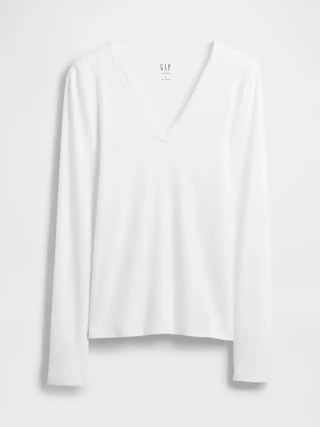 T-shirt moderna con scollo a V