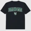 T-shirt nera con grafica dell'Arch Logo della Portland State University