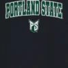 T-shirt nera con grafica dell'Arch Logo della Portland State University