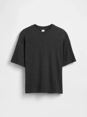 T-shirt oversize a trama waffle per bambini