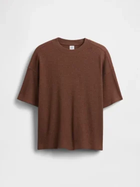 T-shirt oversize a trama waffle per bambini