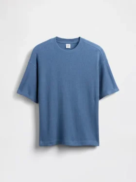 T-shirt oversize a trama waffle per bambini
