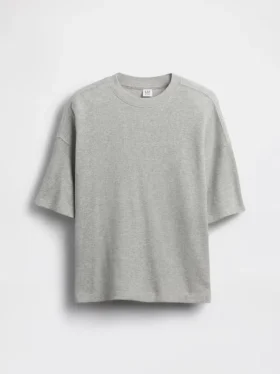 T-shirt oversize a trama waffle per bambini
