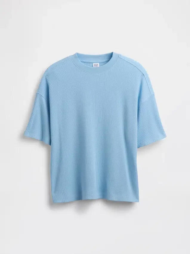 T-shirt oversize a trama waffle per bambini