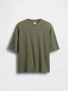 T-shirt oversize a trama waffle per bambini