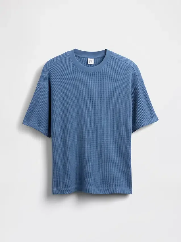 T-shirt oversize a trama waffle per bambini