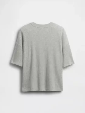 T-shirt oversize a trama waffle per bambini