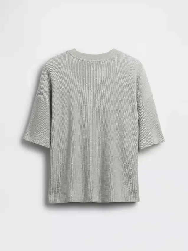T-shirt oversize a trama waffle per bambini