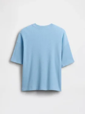 T-shirt oversize a trama waffle per bambini
