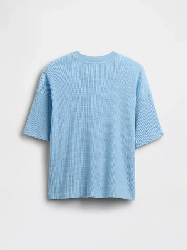 T-shirt oversize a trama waffle per bambini