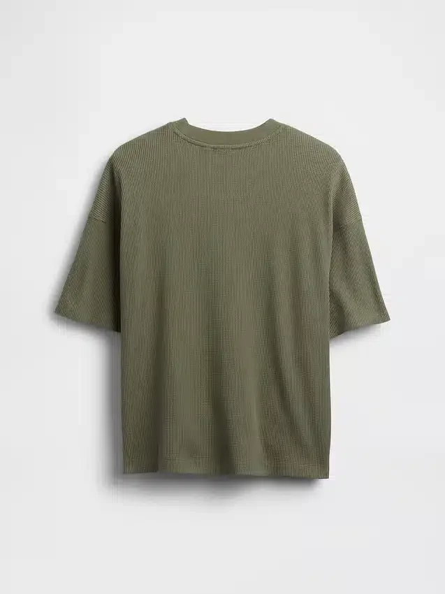 T-shirt oversize a trama waffle per bambini