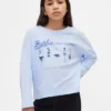 T-shirt oversize con grafica Barbie per bambini