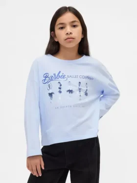 T-shirt oversize con grafica Barbie per bambini