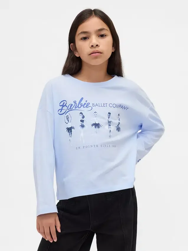 T-shirt oversize con grafica Barbie per bambini