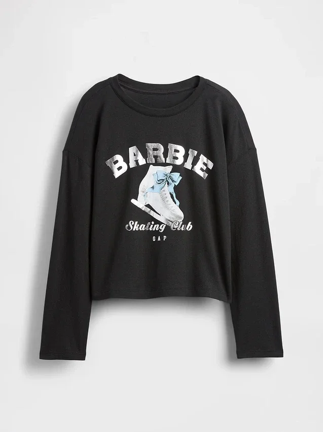 T-shirt oversize con grafica Barbie per bambini