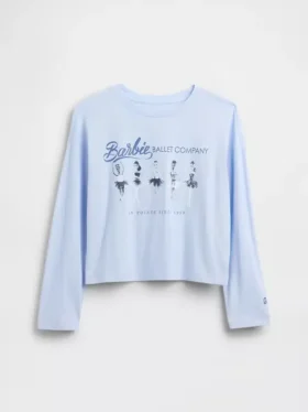 T-shirt oversize con grafica Barbie per bambini