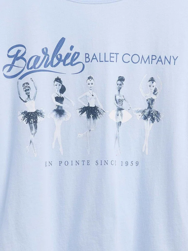 T-shirt oversize con grafica Barbie per bambini